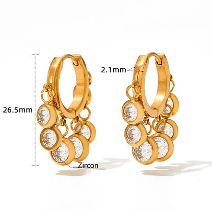 Fashion Geometric Zircon Earrings