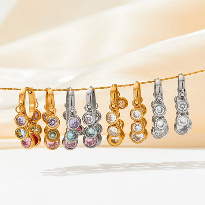 Fashion Geometric Zircon Earrings