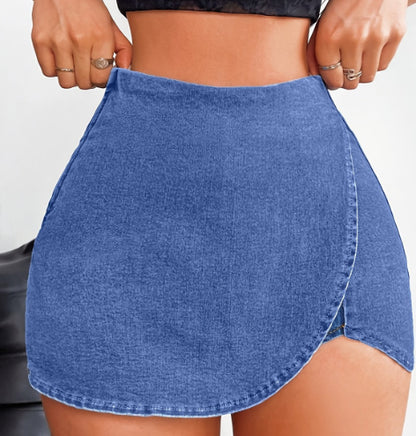 Slim-fit Denim Skirt Short