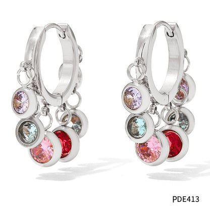 Fashion Geometric Zircon Earrings