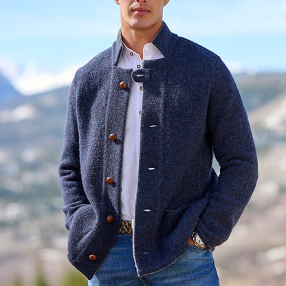 Men Outerwear Mid-length Coat