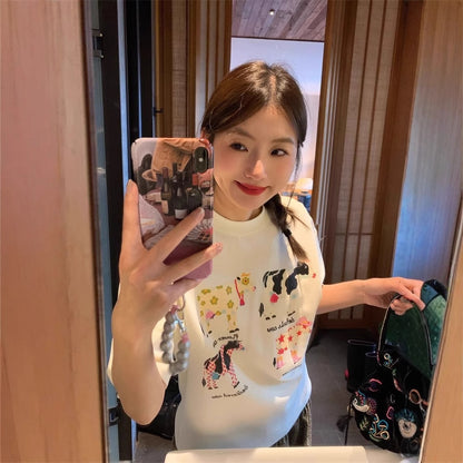 Cartoon Print T-shirt