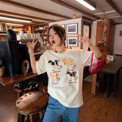 Cartoon Print T-shirt