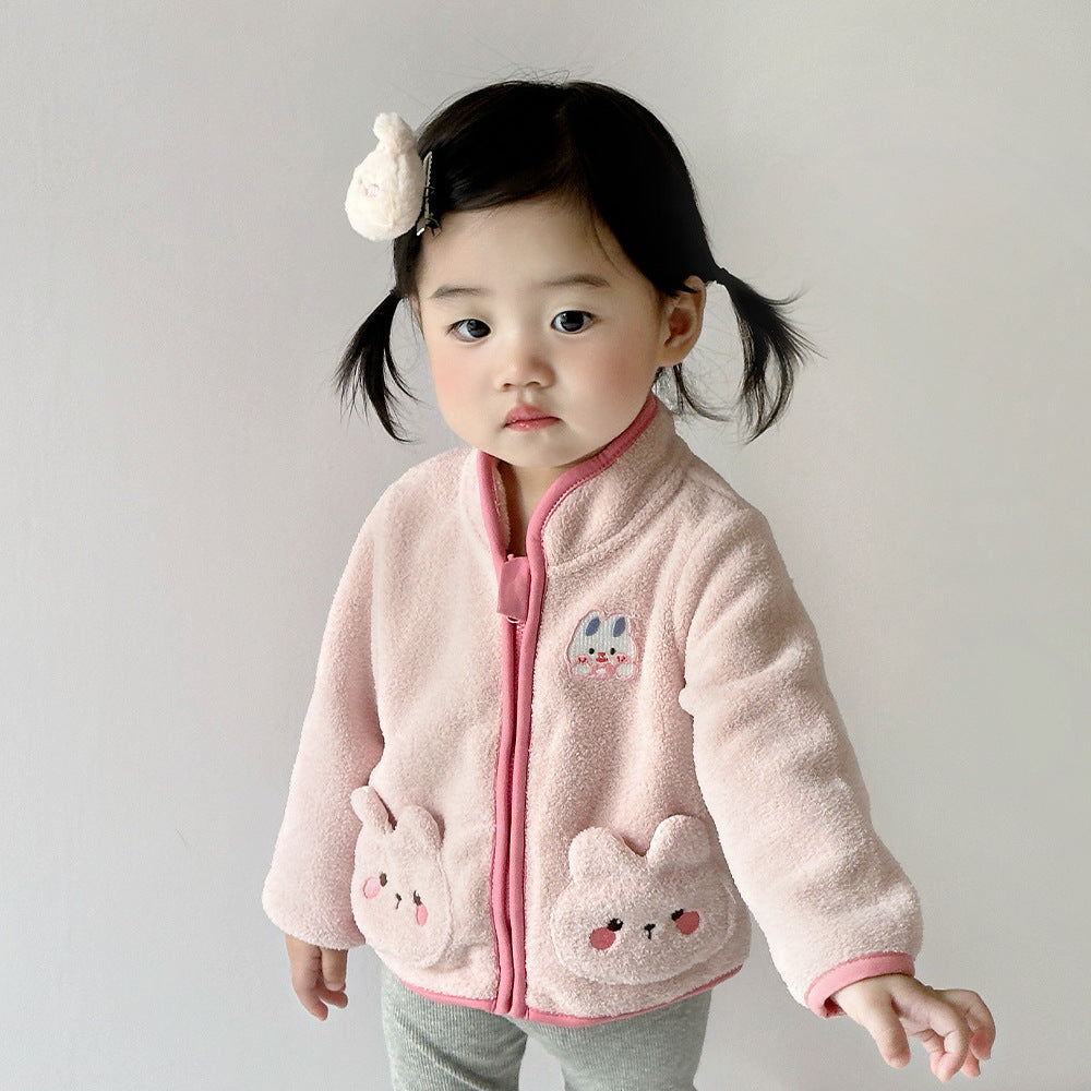 Cosy and Stylish Baby Delicate Fleece  Coat