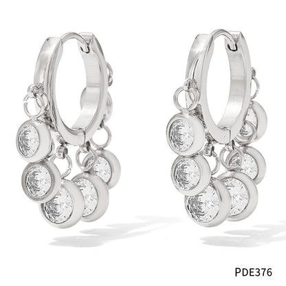 Fashion Geometric Zircon Earrings