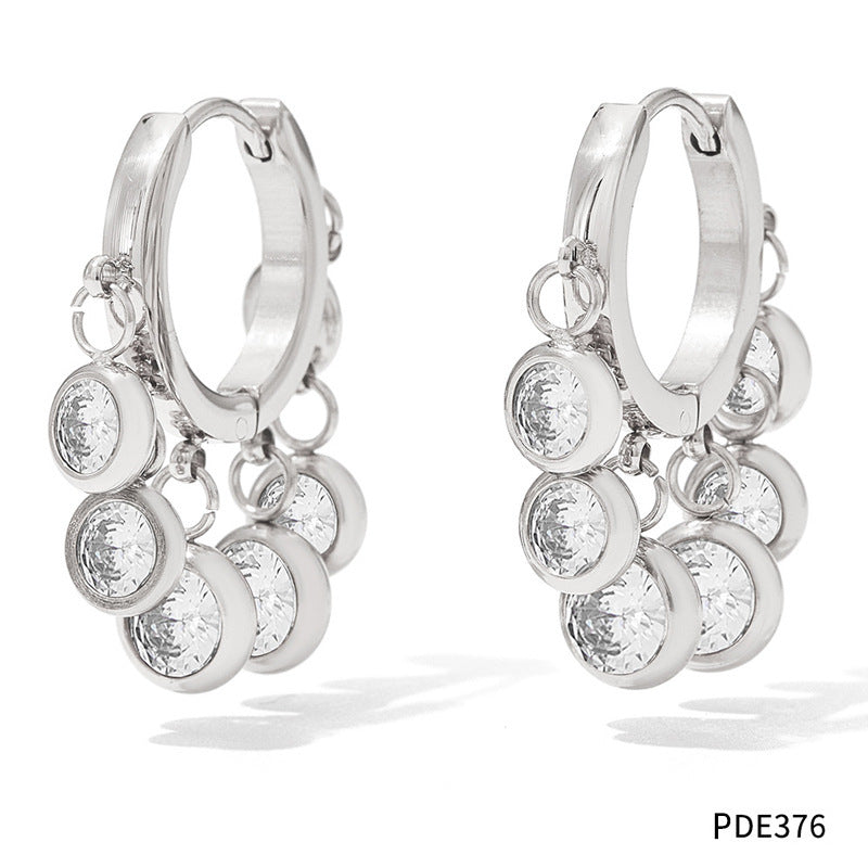 Fashion Geometric Zircon Earrings