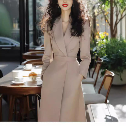 Formal Khaki Blazer Dress