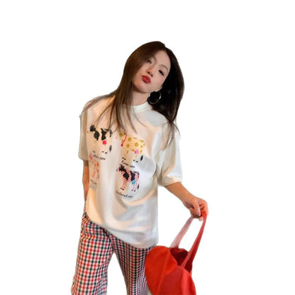 Cartoon Print T-shirt