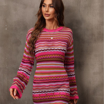 Knitted Patchwork Dress