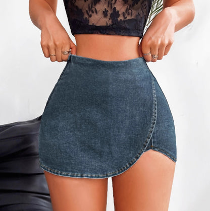 Slim-fit Denim Skirt Short