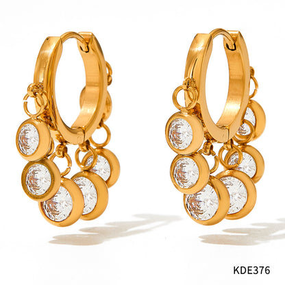 Fashion Geometric Zircon Earrings