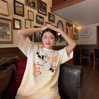 Cartoon Print T-shirt