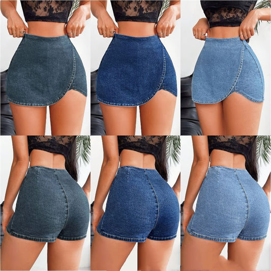 Slim-fit Denim Skirt Short